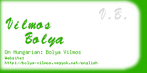 vilmos bolya business card